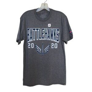 XFL Mens St. Louis Battlehawks Logo Shirt Tee T-Shirt Gray Size Small S Football